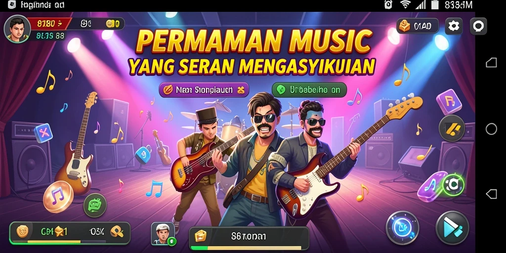 Tampilan screenshot 8180 yang menampilkan gameplay musik yang menarik.