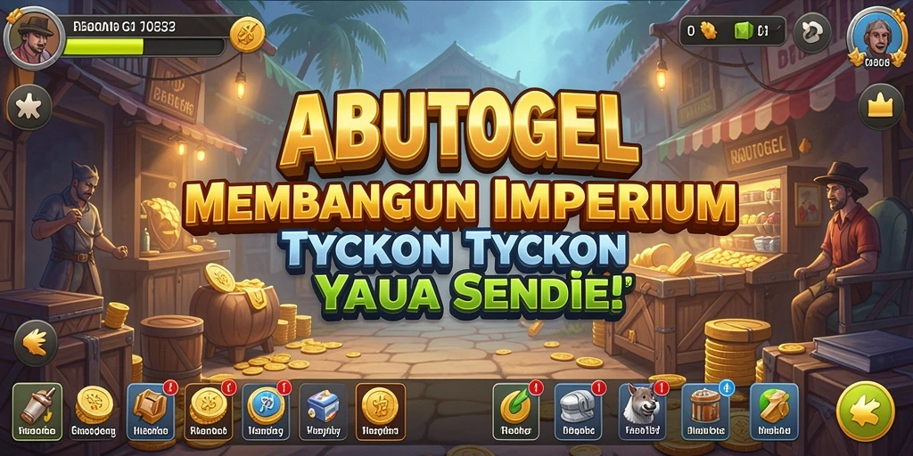 Tangkapan layar utama gameplay ABUTOGEL yang menunjukkan keseruan Tycoon.