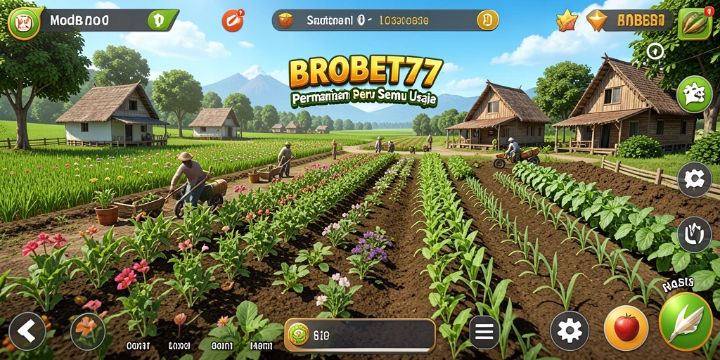 Tampilan gameplay BROBET77 yang penuh warna dan interaktif.