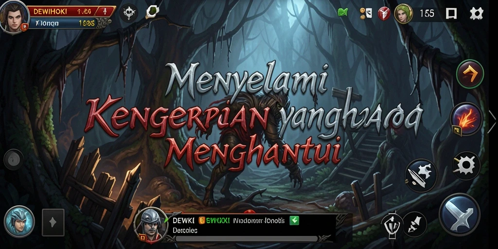 Gameplay DEWIHOKI yang mencekam dan penuh kengerian.