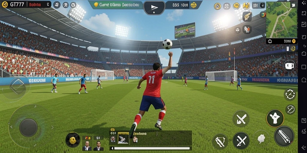 Tampilan gameplay seru di GT777 dengan aksi olahraga yang mendebarkan.