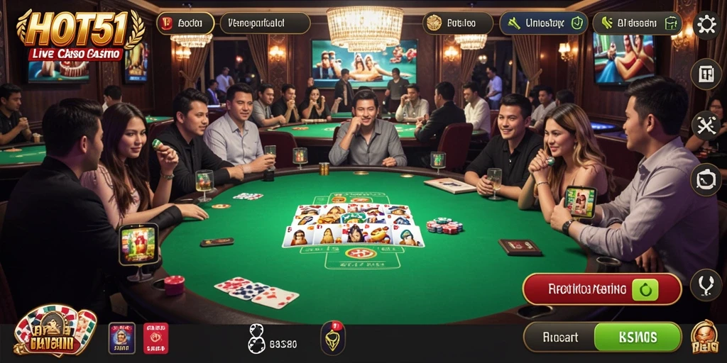 Tampilan gameplay Live Casino yang menarik di HOT51.