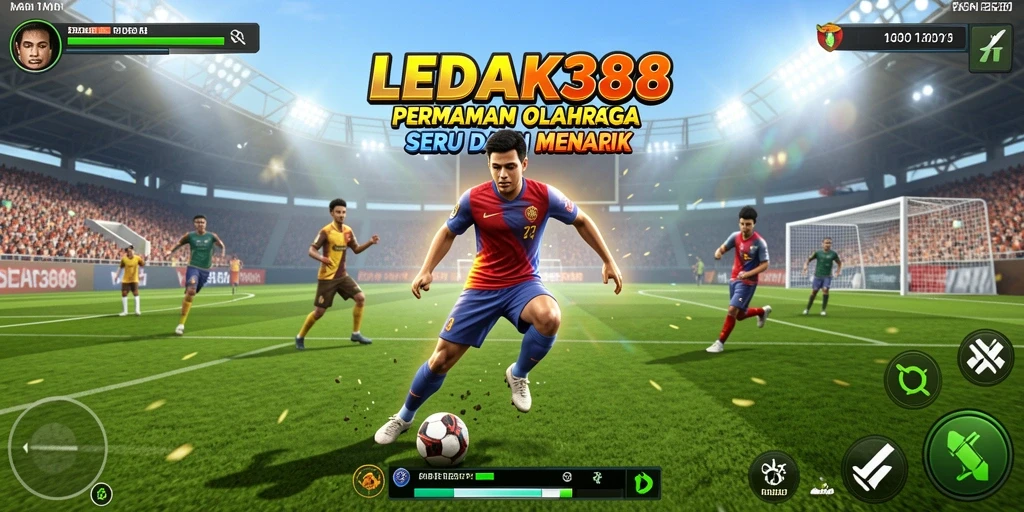 Tampilan menarik dari gameplay olahraga di LEDAK388.
