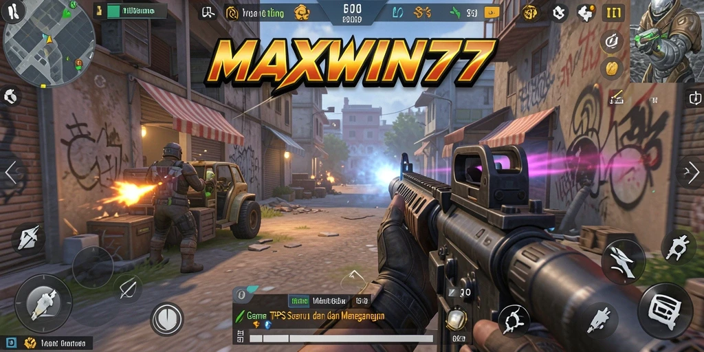 Tampilan gameplay seru di MAXWIN77 dengan pertempuran TPS yang mendebarkan.