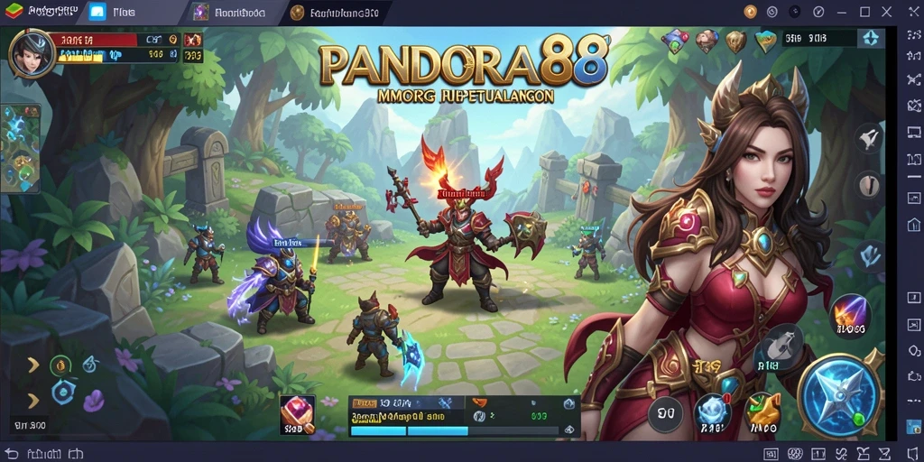 Tangkapan layar gameplay <strong>PANDORA88</strong> menampilkan petualangan epik di dunia MMORPG.