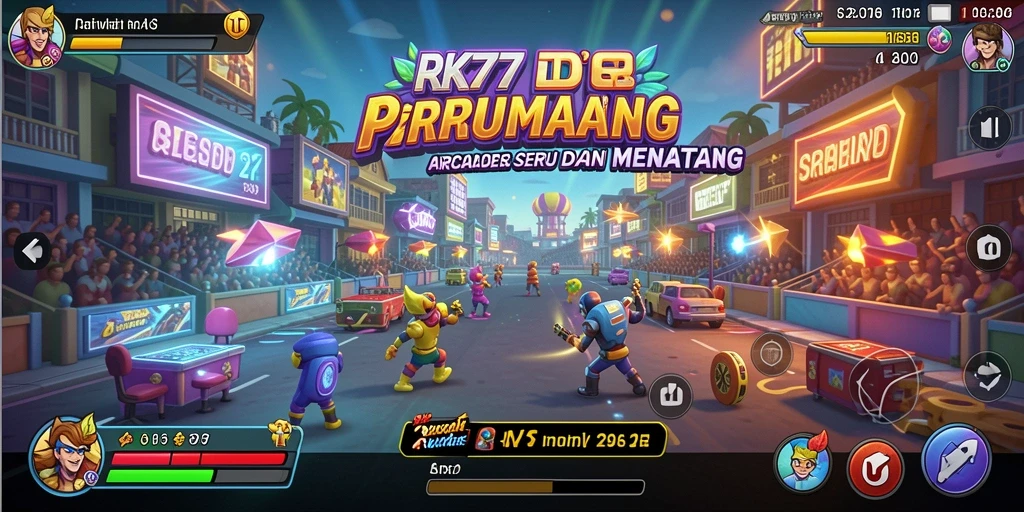 Tangkapan layar RK77 menampilkan gameplay arcade yang seru dan menantang.